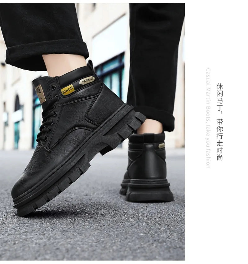 Herren Lederstiefel – Bequeme Retro Boots für Männer