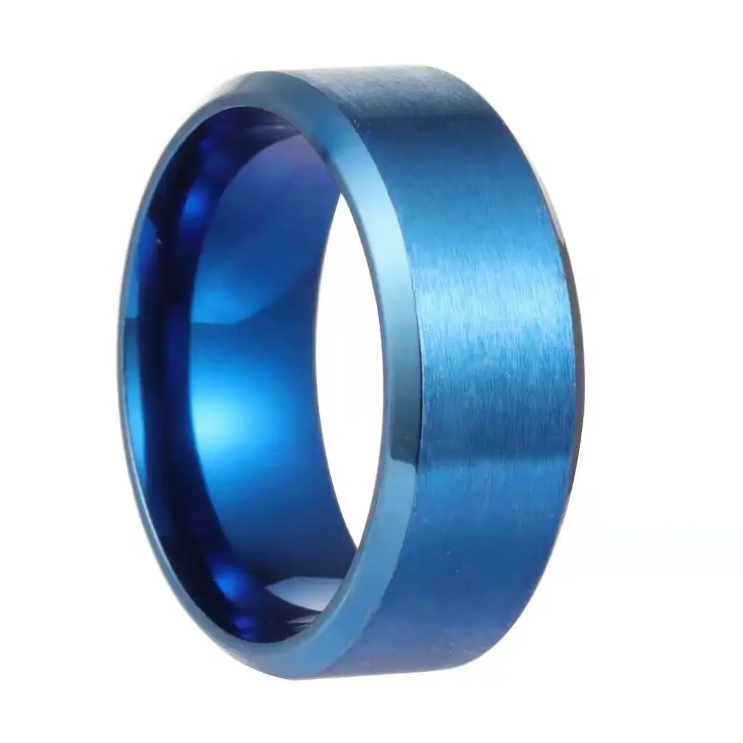 Black Stainless Steel Rings, Wedding & Engagement Band, Quality Matte Men's Jewelry