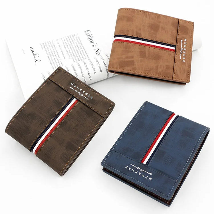 European Style Wallet with Tricolor Detail