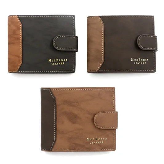 Bicolor Men’s Wallet with Magnetic Closure