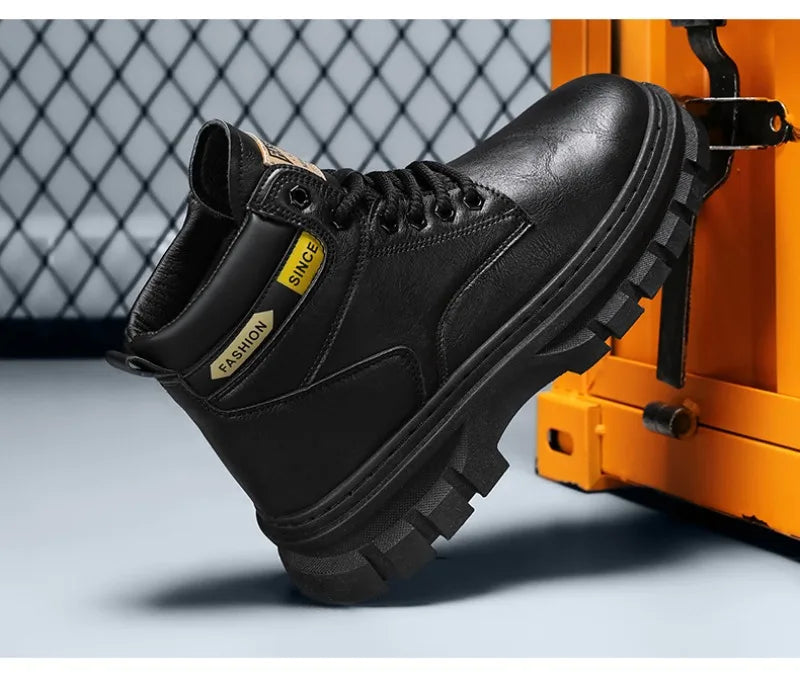 Herren Lederstiefel – Bequeme Retro Boots für Männer