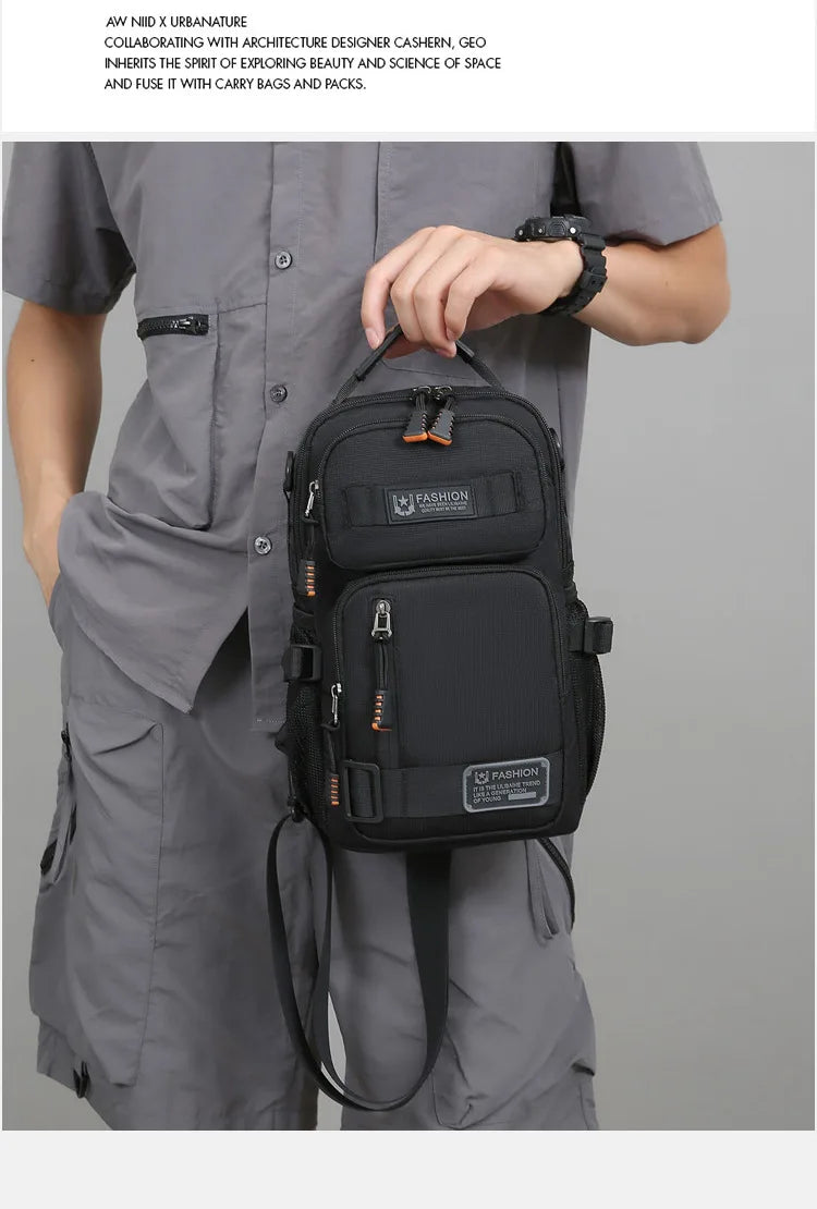 Tactical Crossbody Sling Bag for Men – Multi-Pocket Urban Chest Pack for Everyday Carry and Travel