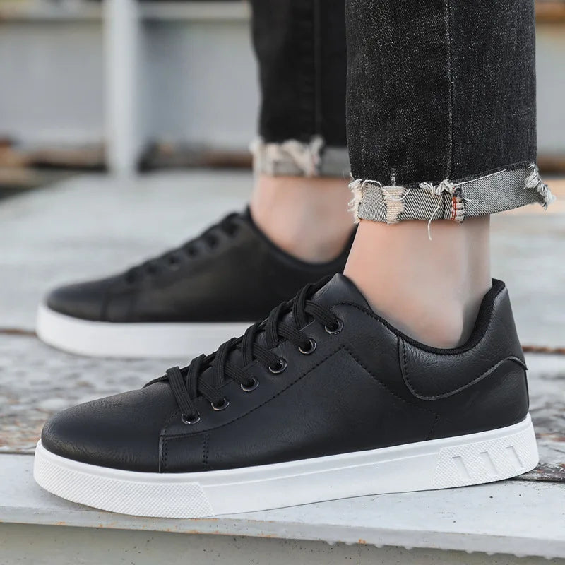Men's Leather Shoes - Fashion Casual, Outdoor Sneakers