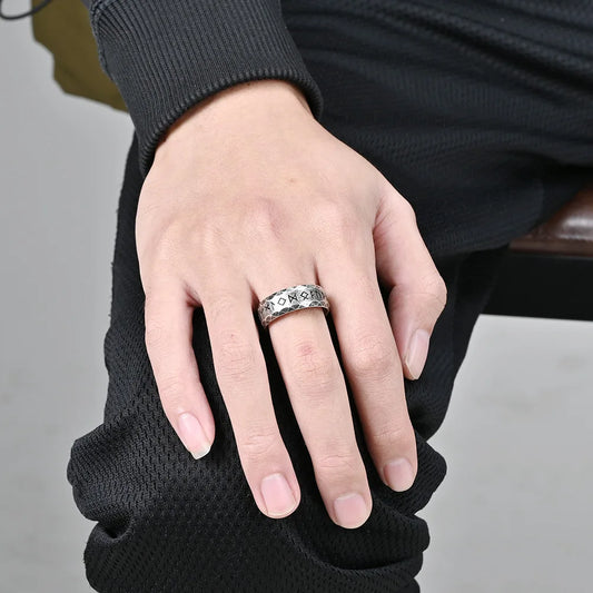 Viking Rune Ring – Norse Mythology Stainless Steel Band for Men