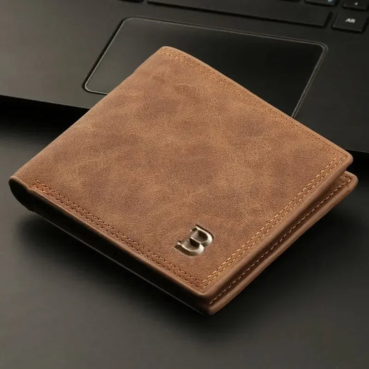 Men’s Vintage Leather Wallet – Slim and Timeless Design