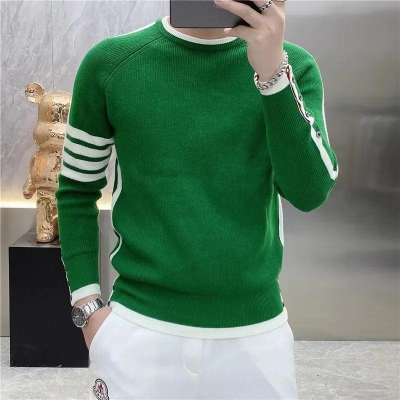 Men’s Slim Fit Knit Sweater – Minimalist Style with a Modern Touch
