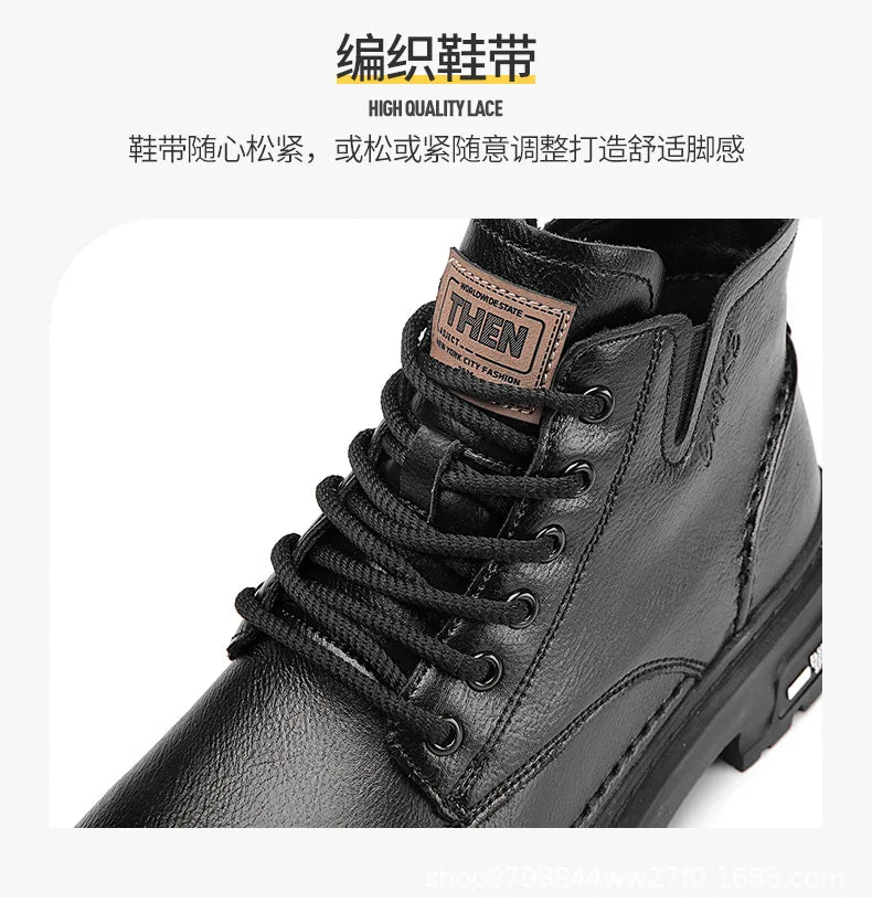 Luxuriöser Herrenstiefel – Britischer Retro-Stil, hochwertiges Lederschuhwerk