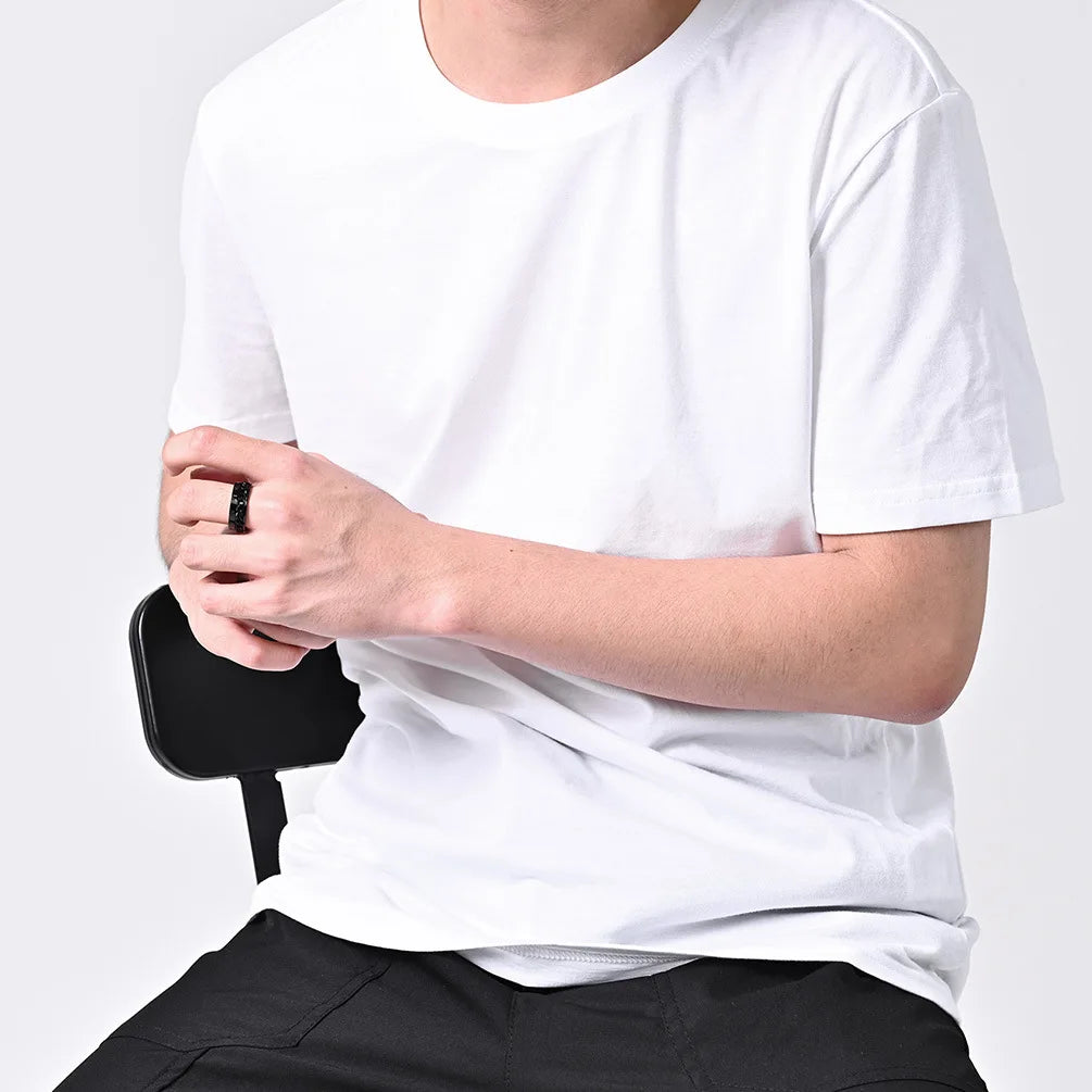 Chain Band Ring – Urban Style with Roman Detailing