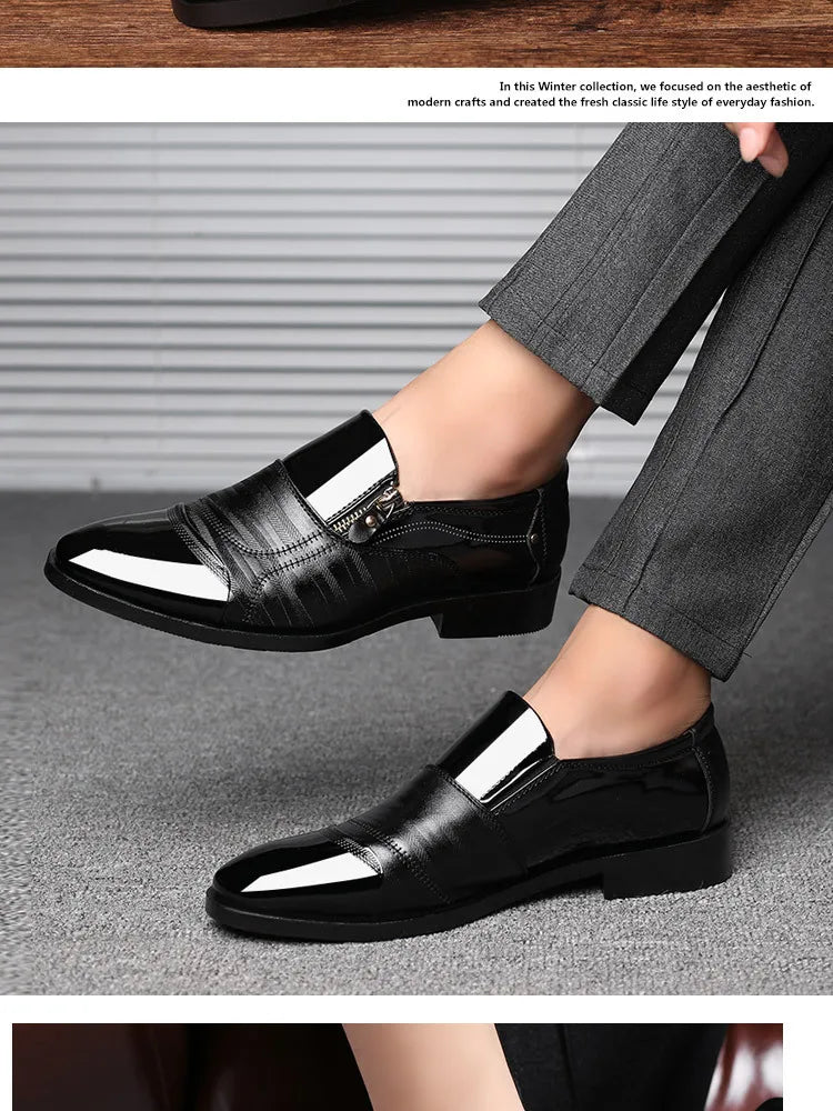 Formelle Lederschuhe für Herren – spitze Zehenpartie, lässige Luxus-Herrenschuhe für Herren