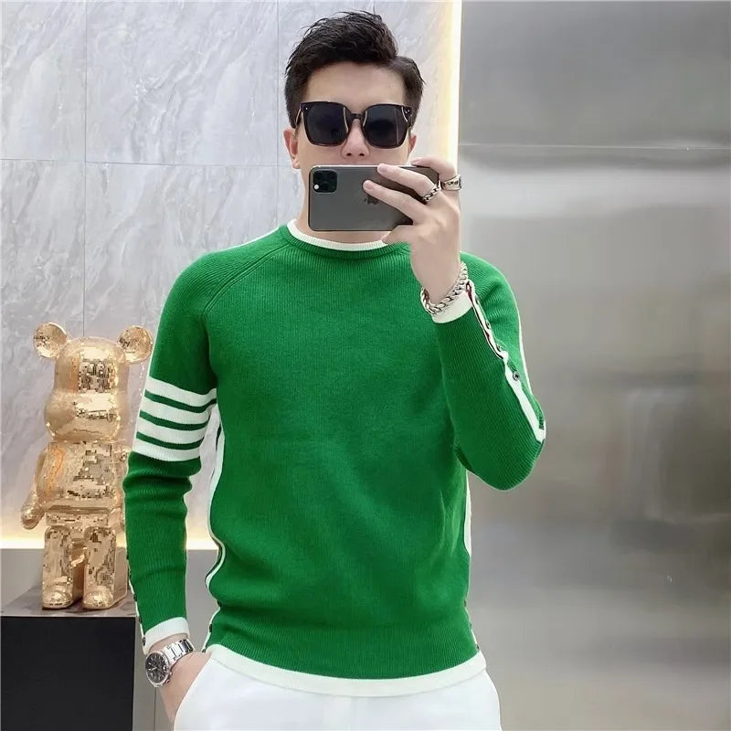Men’s Slim Fit Knit Sweater – Minimalist Style with a Modern Touch
