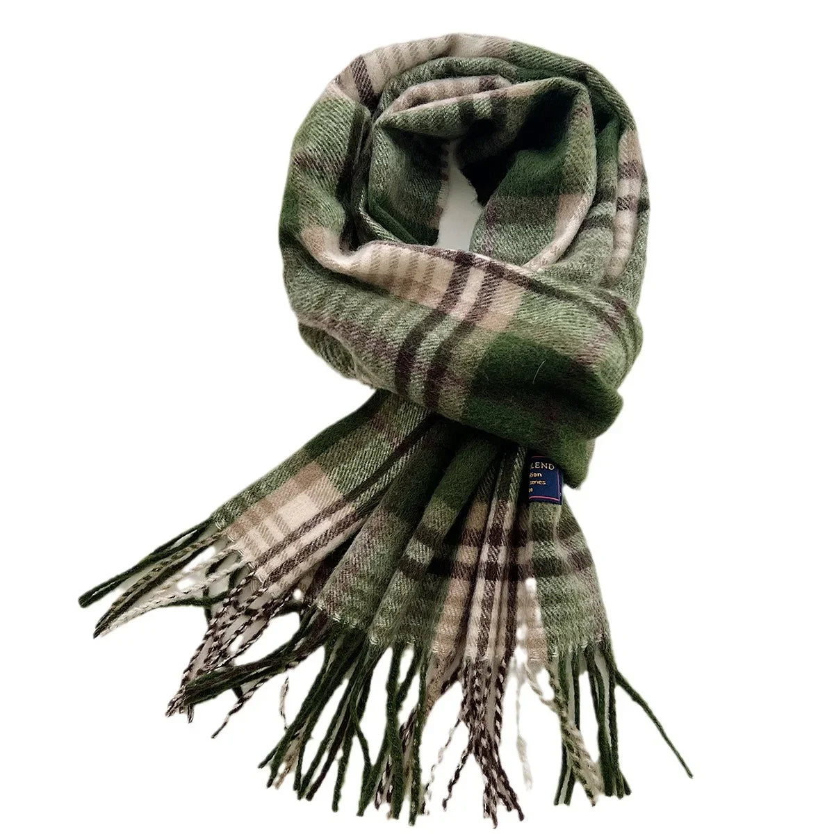 Classic Checkered Scarf with Fringes – Style and Comfort