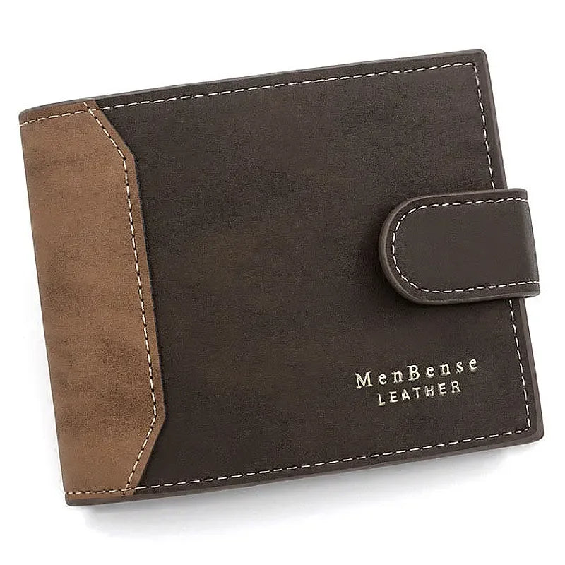 Bicolor Men’s Wallet with Magnetic Closure