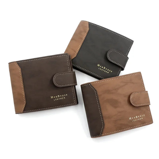 Bicolor Men’s Wallet with Magnetic Closure