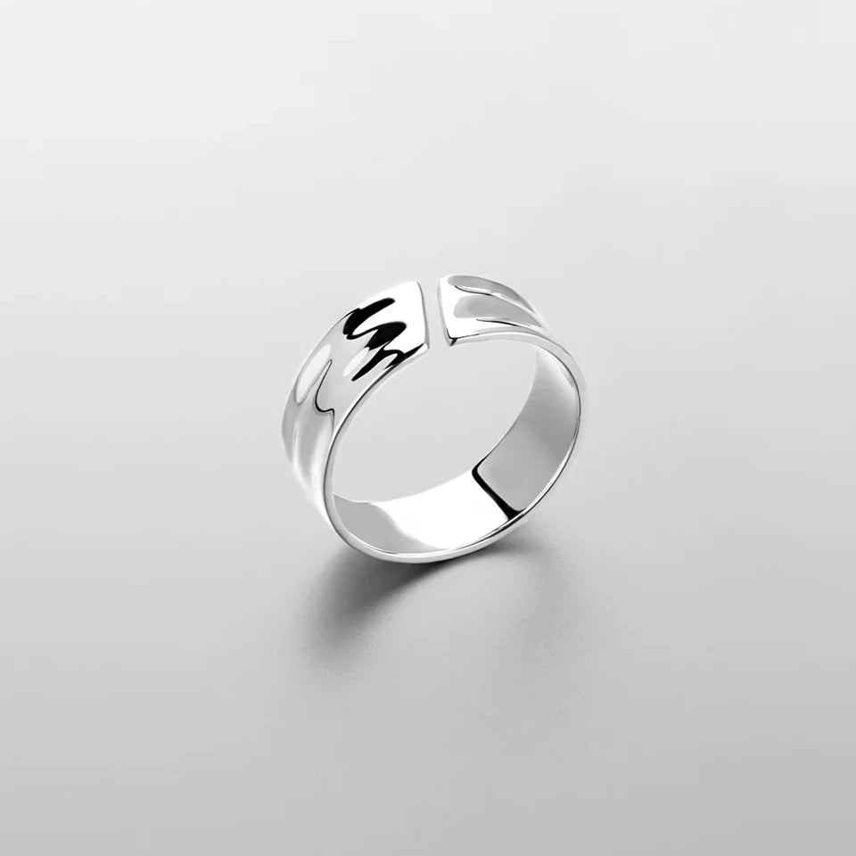 Wide Stainless Steel Ring, Simple Punk Style, Suitable for Men