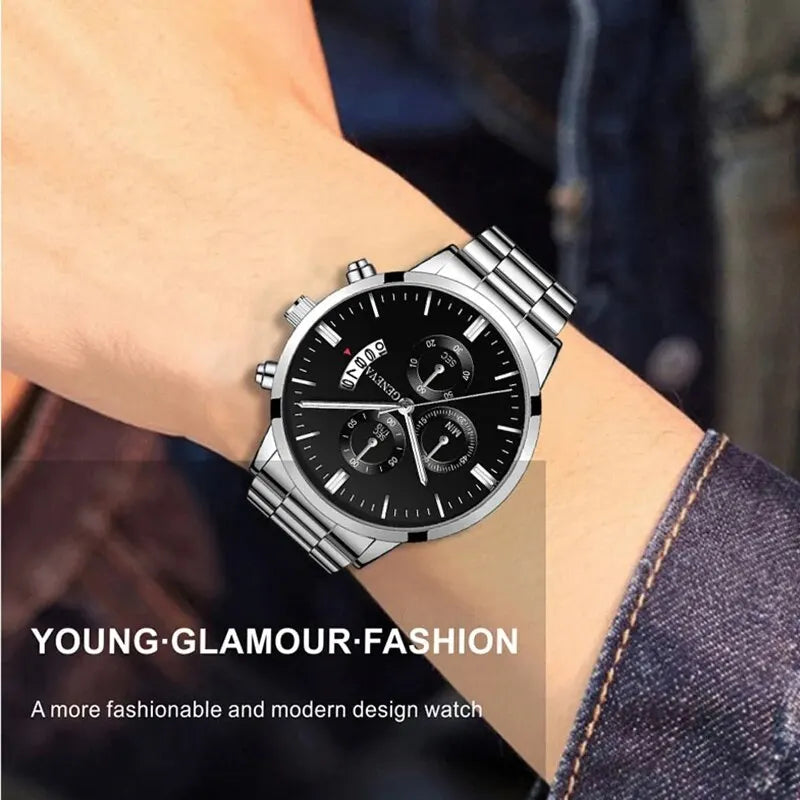 Men’s Set – Classic Watch with Matching Bracelet