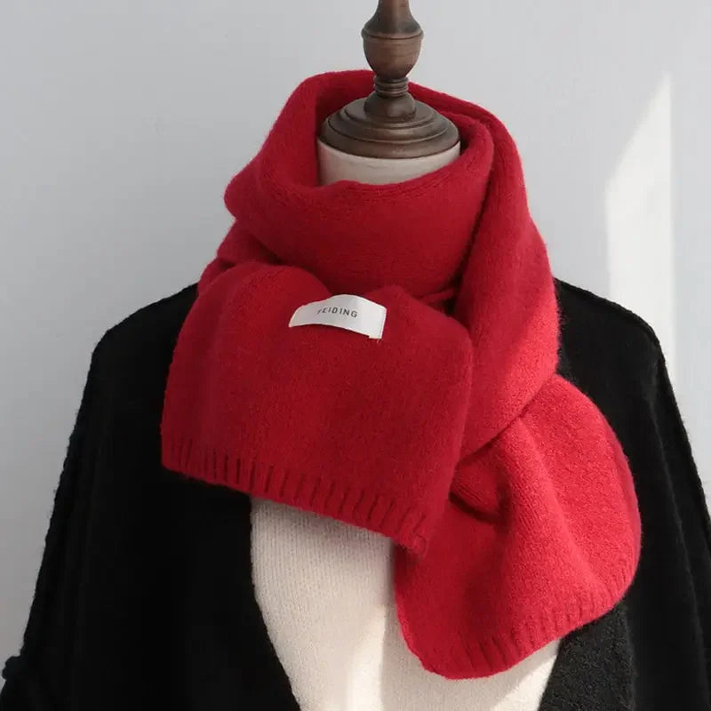 Men's Knitted Wool Scarf, Simple, Chic, Soft, Autumn Winter, Thermal Scarf