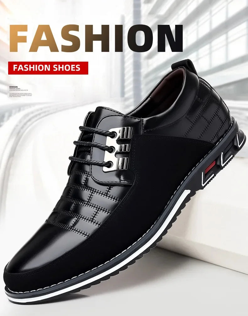 Freizeitschuhe für Herren – Klassische, atmungsaktive und genähte Abendschuhe aus Leder