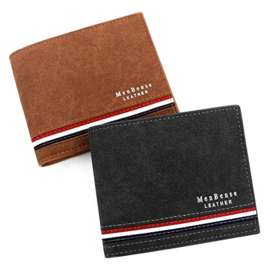 Men’s Wallet with Tricolor Stripe – Modern Design and Practicality