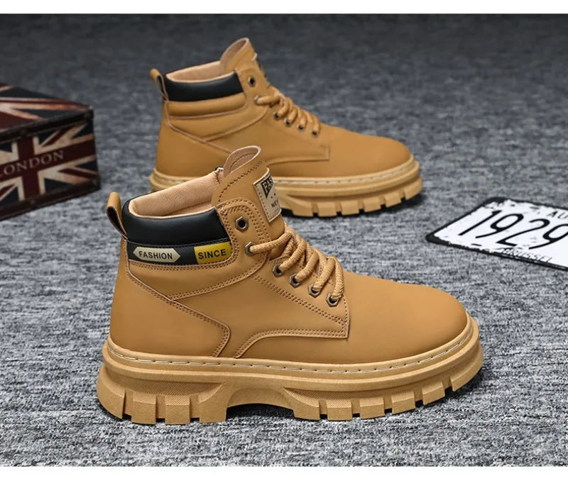 Herren Lederstiefel – Bequeme Retro Boots für Männer