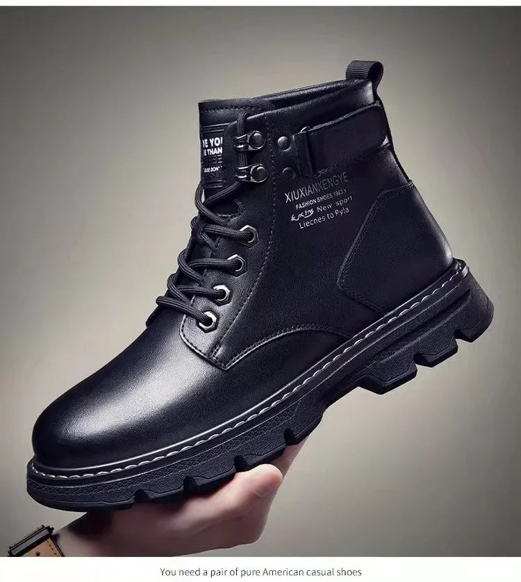 Neuer Motorradstiefel - Wasserdichter Lederstiefel