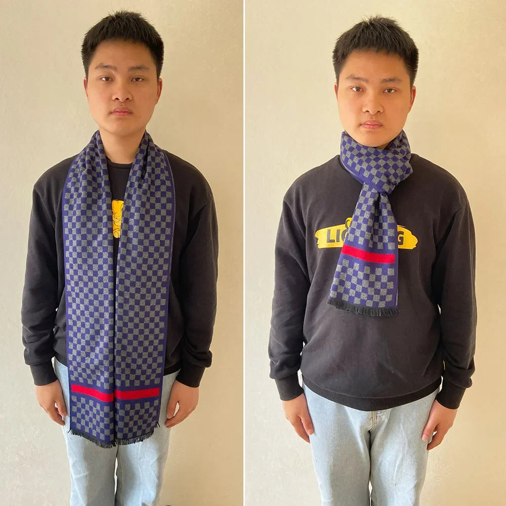 Men's Pashmina Scarf for Men, Wool Scarf for Winter.