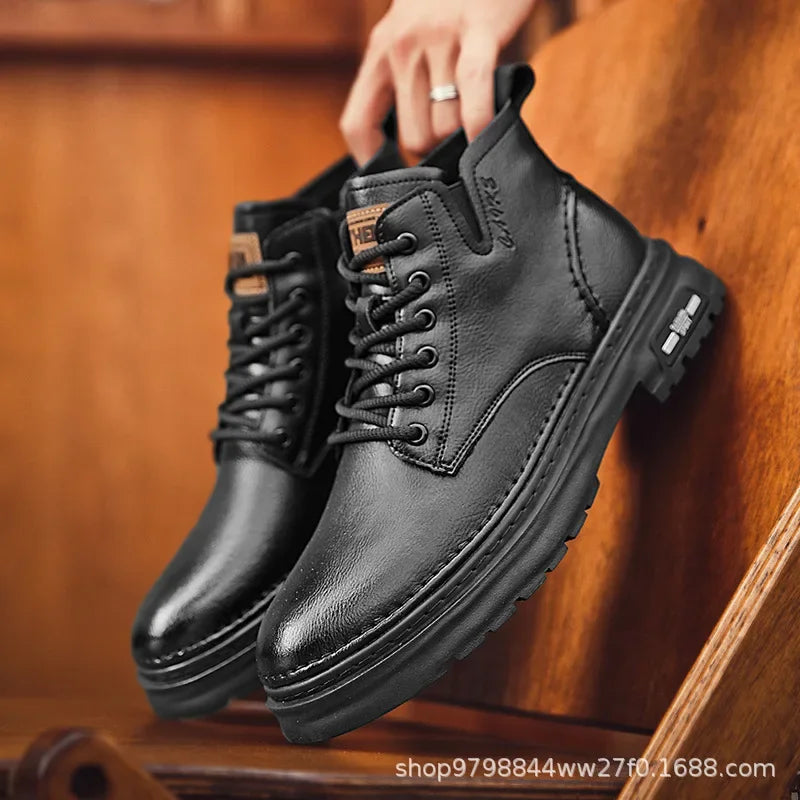 Luxuriöser Herrenstiefel – Britischer Retro-Stil, hochwertiges Lederschuhwerk