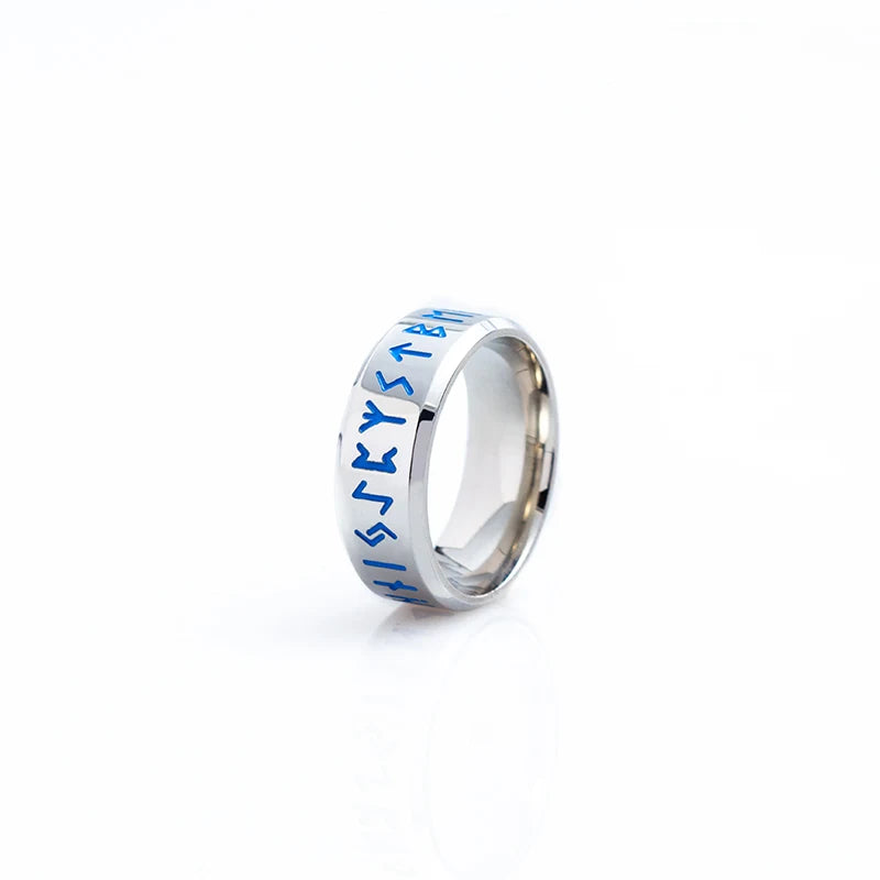 Viking Rune Ring – Norse Mythology Stainless Steel Band for Men