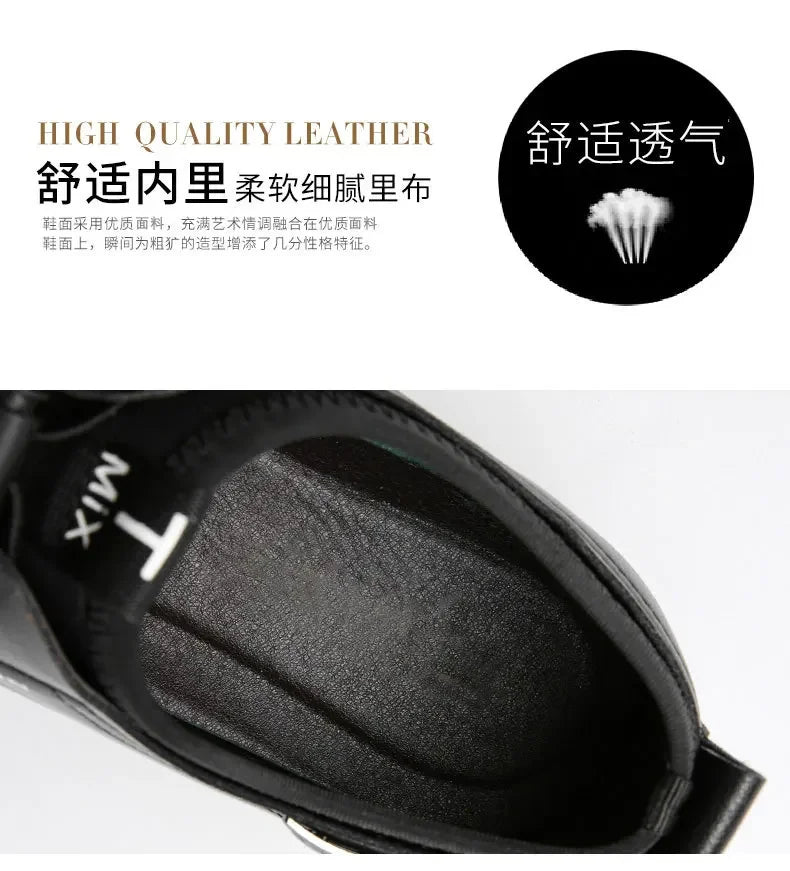 Freizeitschuhe im britischen Stil für Herren – Hochwertige Schuhe aus Kunstleder