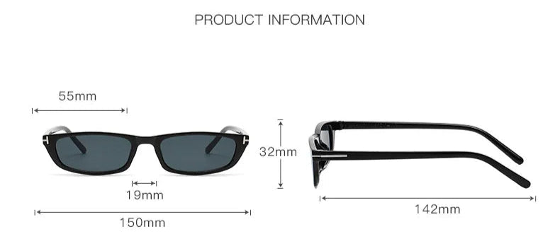 Men’s Rectangular Sunglasses – Modern and Minimalist Style UV Protection
