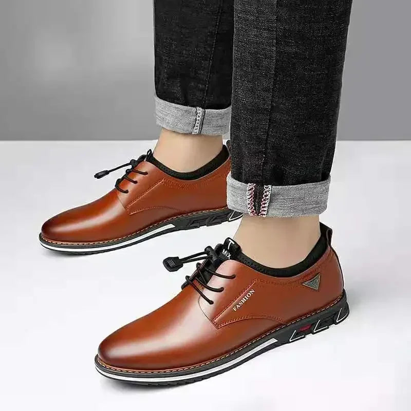 Freizeitschuhe im britischen Stil für Herren – Hochwertige Schuhe aus Kunstleder