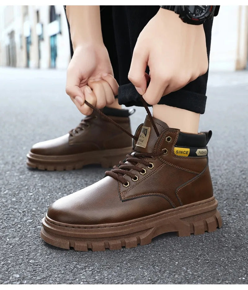 Herren Lederstiefel – Bequeme Retro Boots für Männer