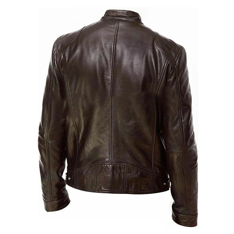 Men’s Faux Leather Biker Jacket