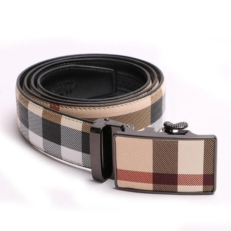 Men’s Designer Belt with Automatic Buckle – Modern and Stylish