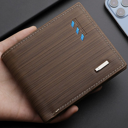 Men’s Premium Textured Wallet with Two-Tone Interior