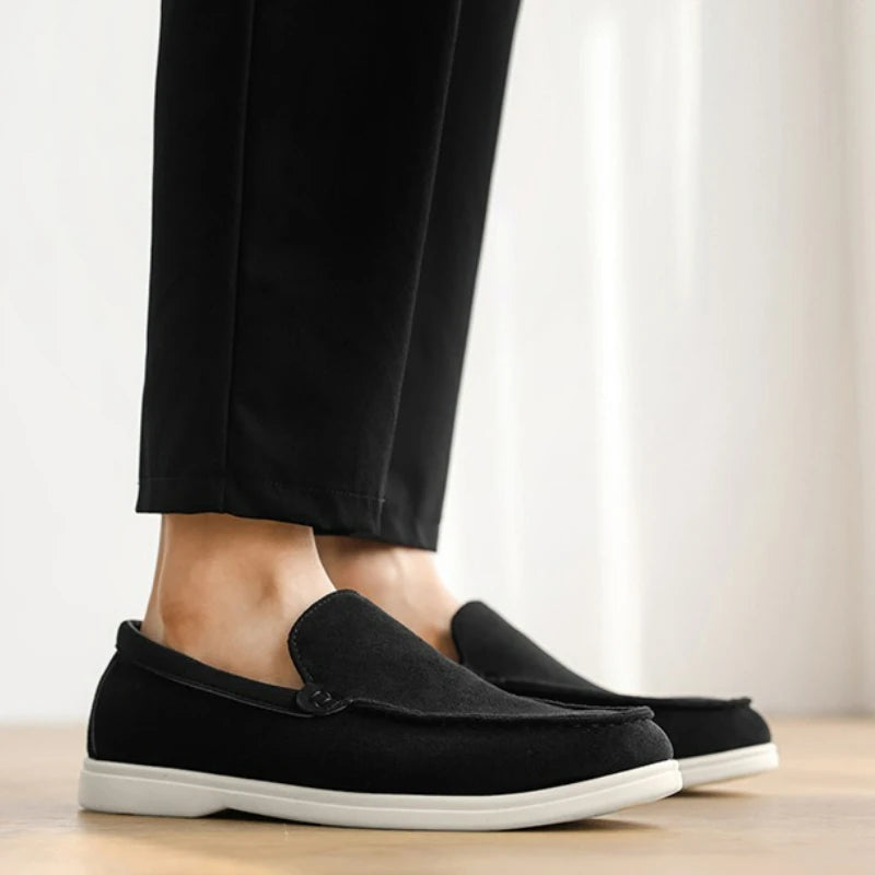 Loafer aus Leder und Wildleder – Klassischer britischer Stil, Herrenschuh