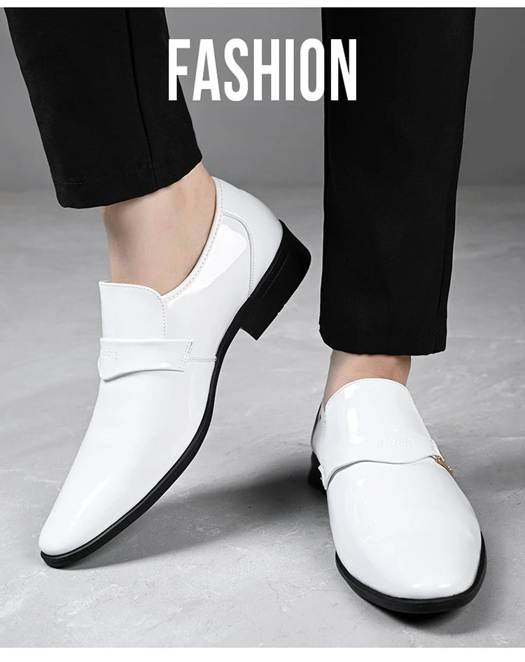 Herren Lackleder - Businessschuhe, Spitze Schuhspitze