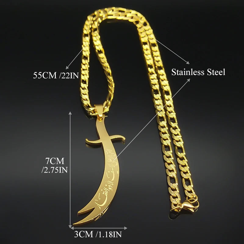 Men’s Scimitar Sword Necklace – Power & Style