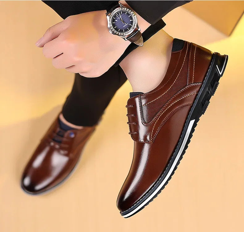Retro Herrenschuhe - Business Brand Lederschuhe