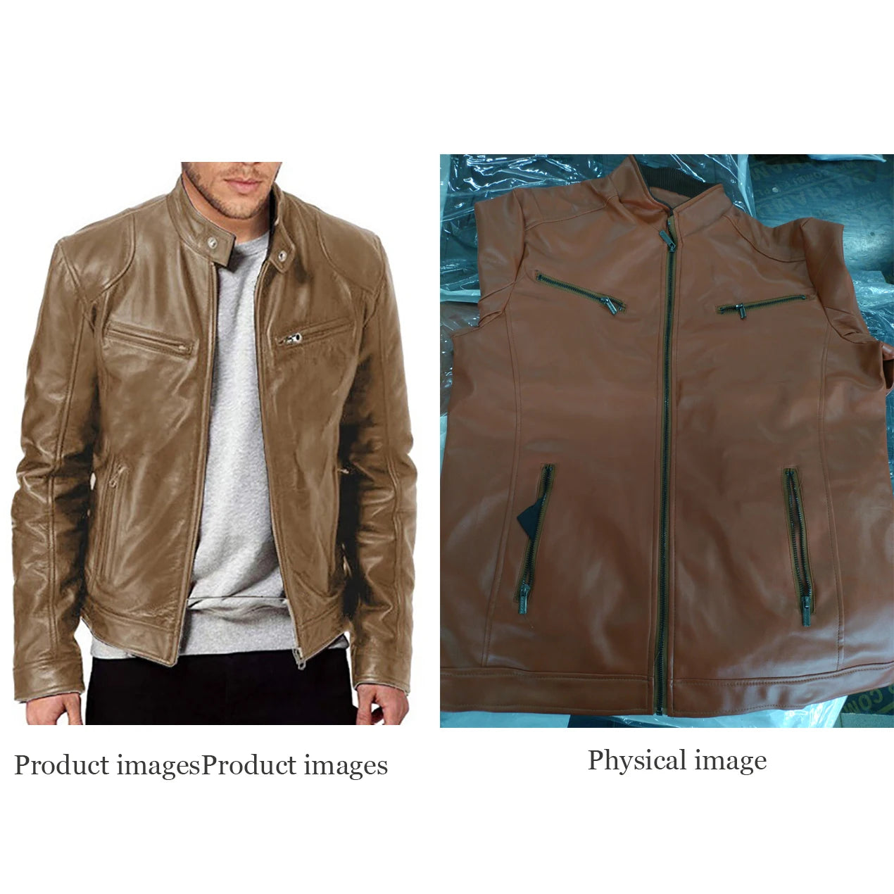 Men’s Faux Leather Biker Jacket