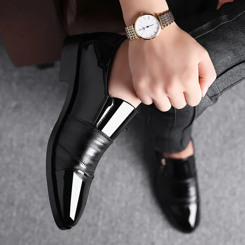 Formelle Lederschuhe für Herren – spitze Zehenpartie, lässige Luxus-Herrenschuhe für Herren
