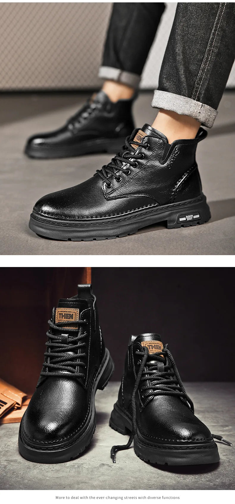 Luxuriöser Herrenstiefel – Britischer Retro-Stil, hochwertiges Lederschuhwerk