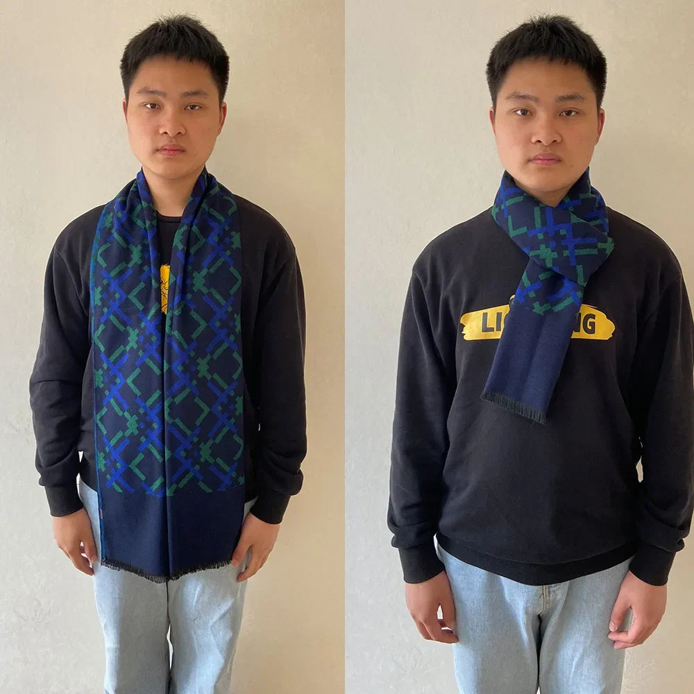 Men's Pashmina Scarf for Men, Wool Scarf for Winter.