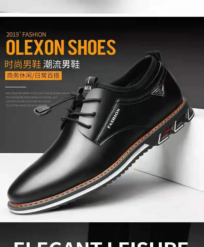 Freizeitschuhe im britischen Stil für Herren – Hochwertige Schuhe aus Kunstleder