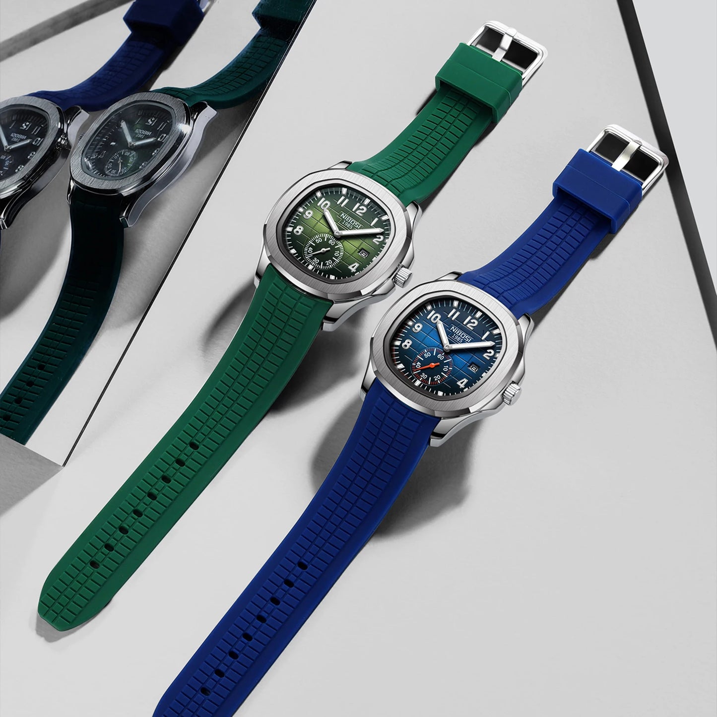 Men’s Modern Watch with Sport Strap — Bold Design for an Active Lifestyle