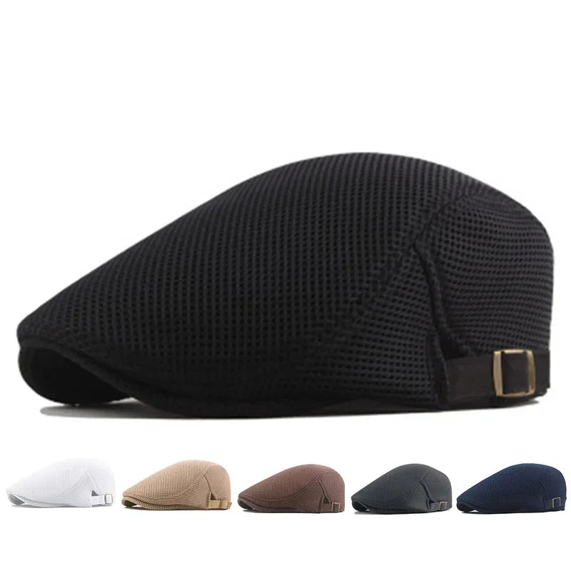 Men's Breathable Mesh Beret - Comfort and Style for All Seasons