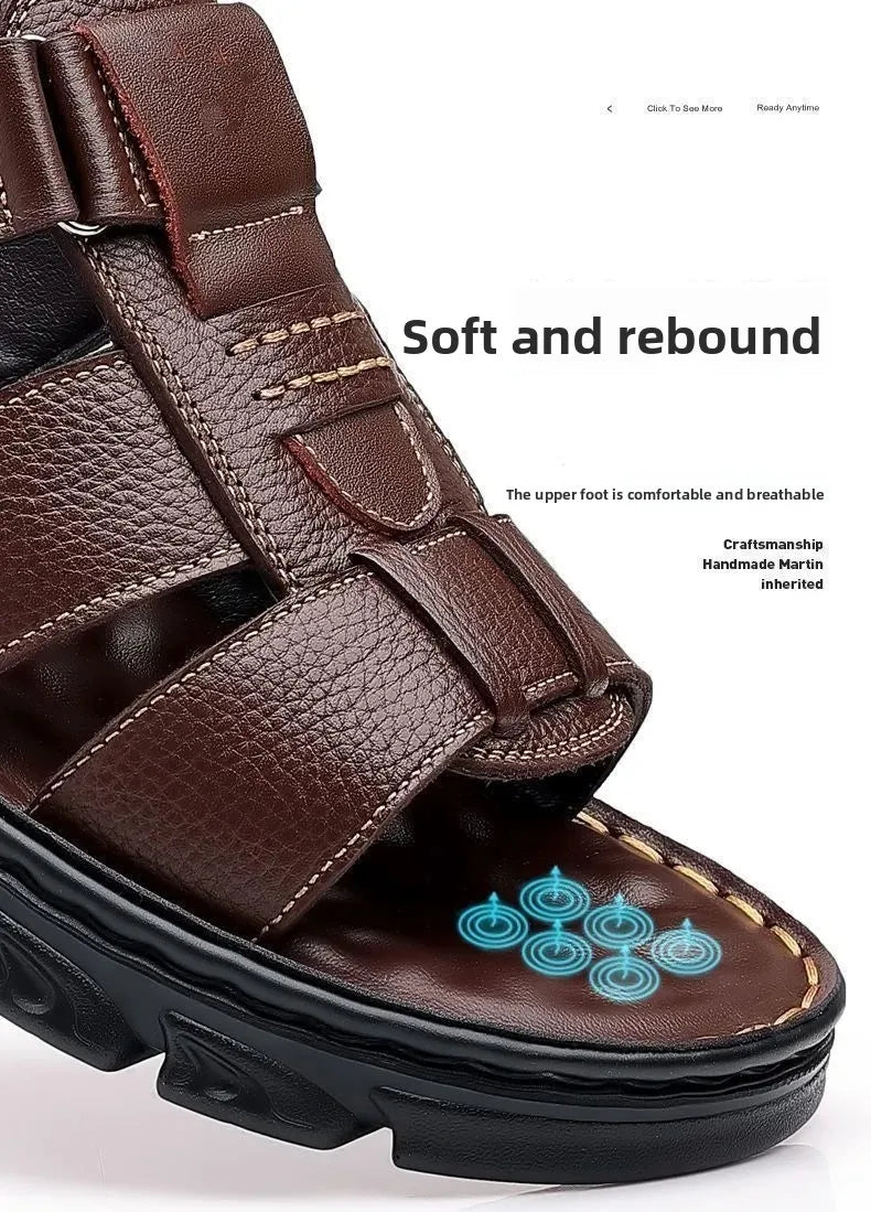 Herrensandalen – dicke Sohle, Obermaterial, wasserdicht, bequem