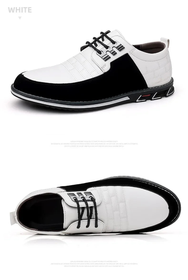 Freizeitschuhe für Herren – Klassische, atmungsaktive und genähte Abendschuhe aus Leder