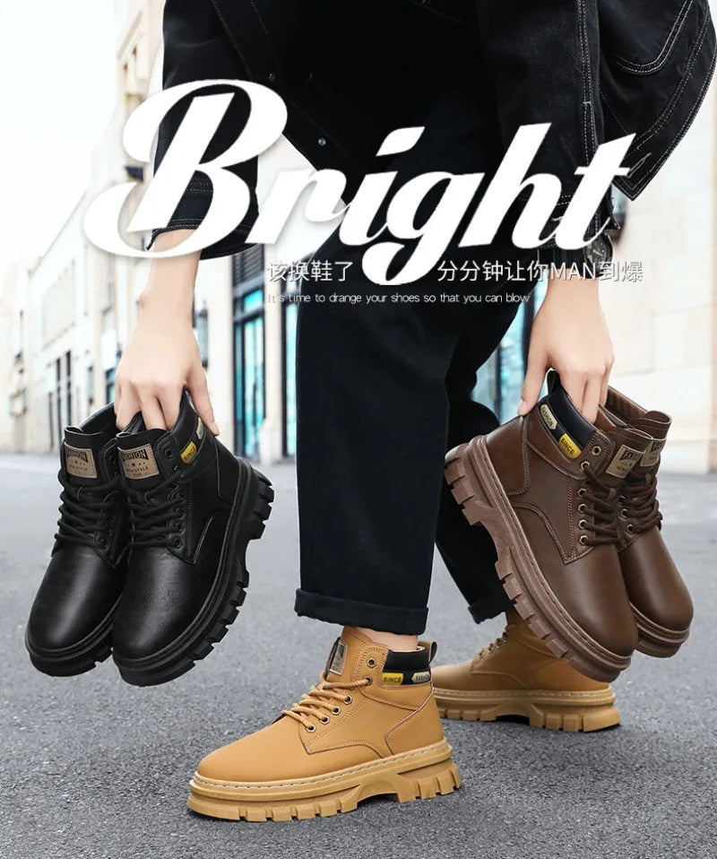 Herren Lederstiefel – Bequeme Retro Boots für Männer