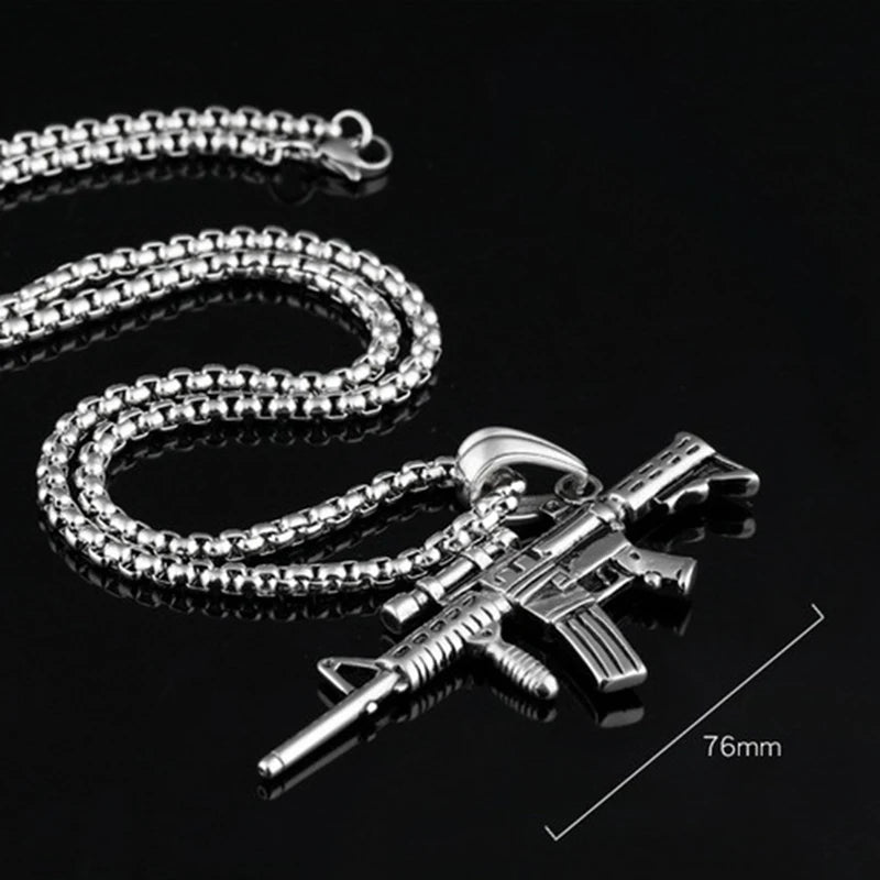 Men’s Rifle Necklace – Bold and Urban Style