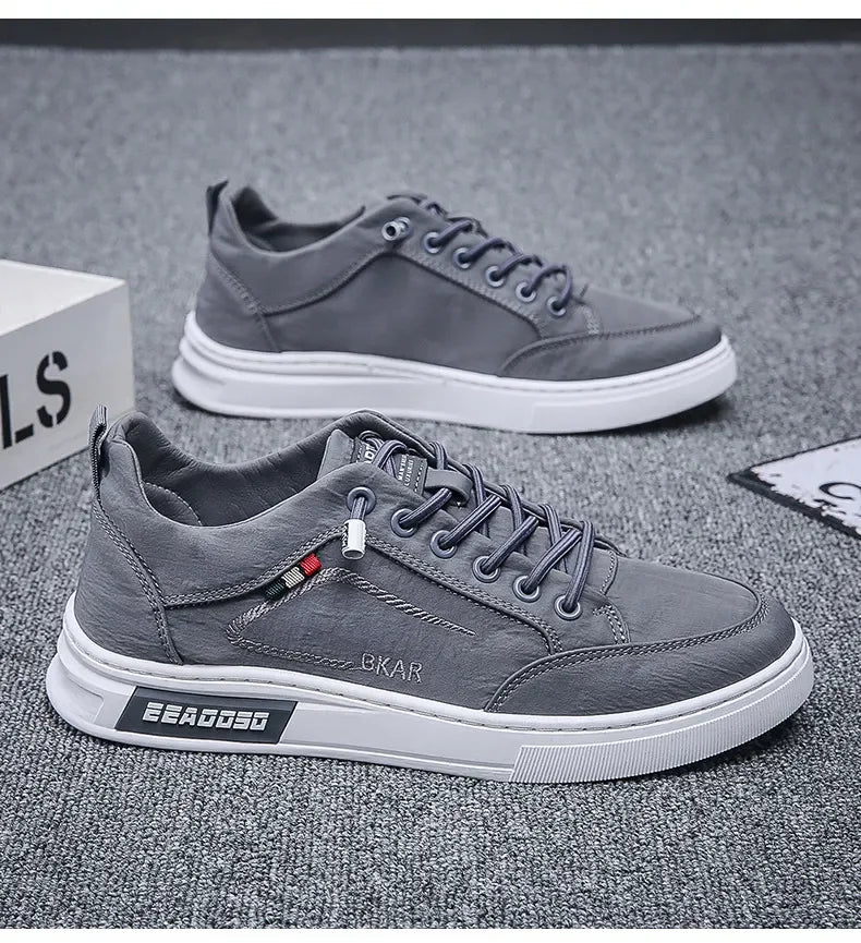 Men's Casual Lace-up Sneakers - Low and Modern Casual Shoes